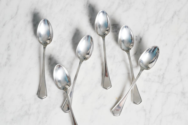 Silver Plated Angled Dessert Spoon (Set of 6)