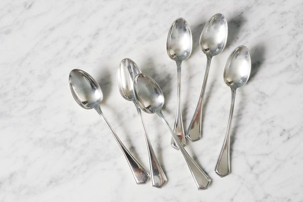 Silver Plated Angled Dessert Spoon (Set of 6)