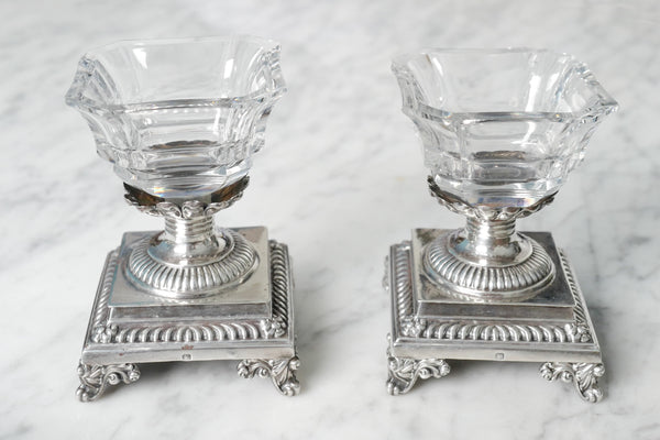 Silver & Crystal Serving bowl (Set of 2)