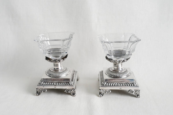 Silver & Crystal Serving bowl (Set of 2)