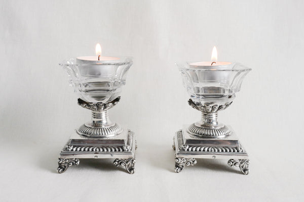 Silver & Crystal Serving bowl (Set of 2)