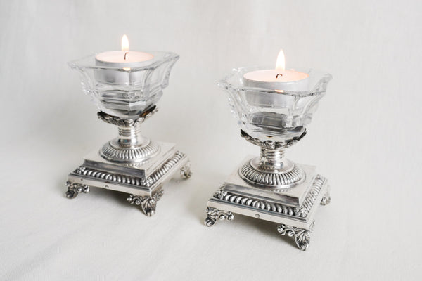 Silver & Crystal Serving bowl (Set of 2)