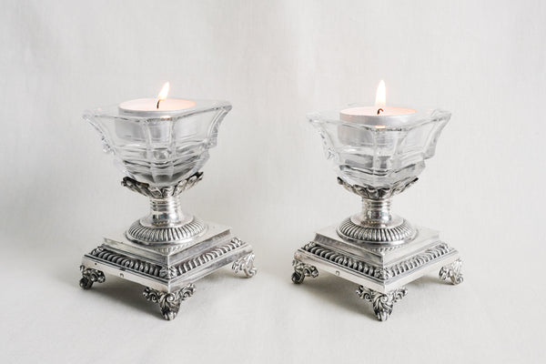 Silver & Crystal Serving bowl (Set of 2)
