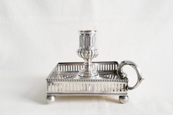 Silver Plated Square Candle Holder