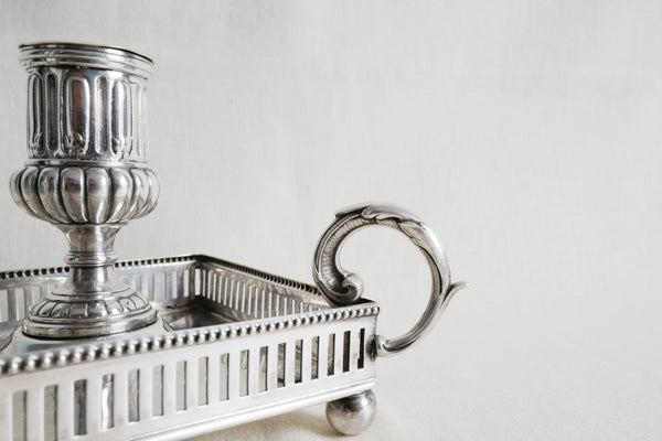 Silver Plated Square Candle Holder