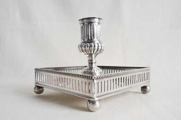 Silver Plated Square Candle Holder