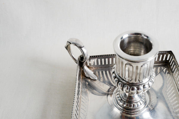 Silver Plated Square Candle Holder
