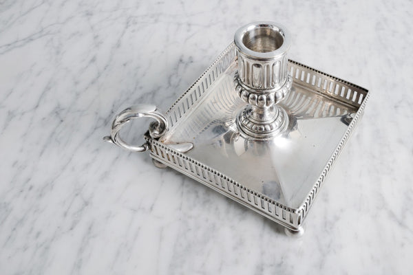Silver Plated Square Candle Holder