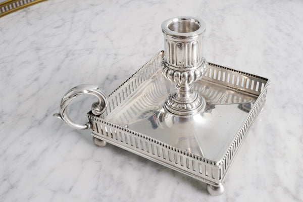 Silver Plated Square Candle Holder