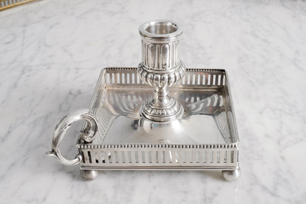 Silver Plated Square Candle Holder