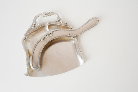 Silver Plated Crumb Tray & Brush