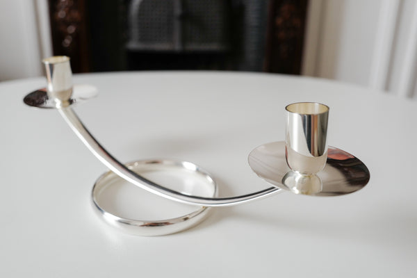 Silver Plated Double Candle holder
