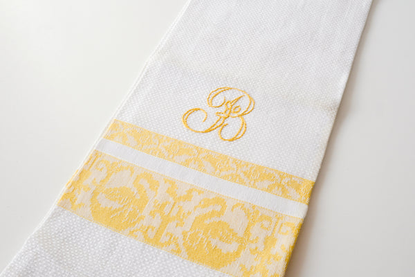 French Cotton Tea Towel with Initial B