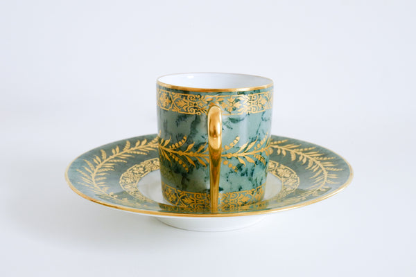 Green Marble Coffee Cup & Saucer