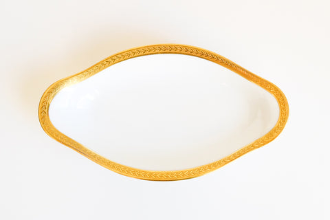 Laurel Double Dorure Oval Plate
