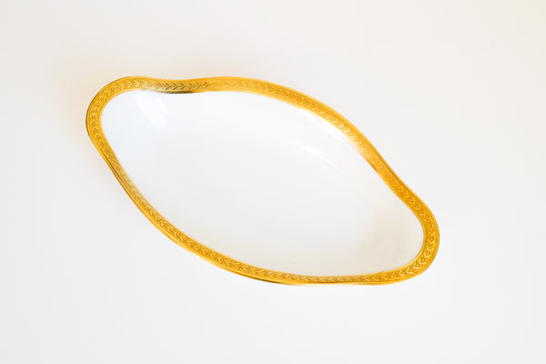 Laurel Double Dorure Oval Plate