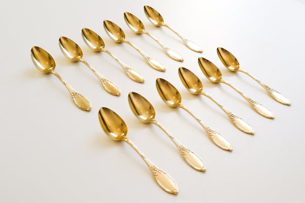 Vermeil Dessert Spoon Set (Set of 12)