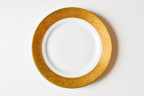 Incrustation Gold Rimmed Salad Plate