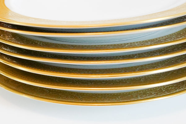 Incrustation Gold Rimmed Salad Plate