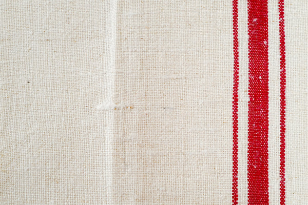 Vintage Linen Tea Towel with Initial MH