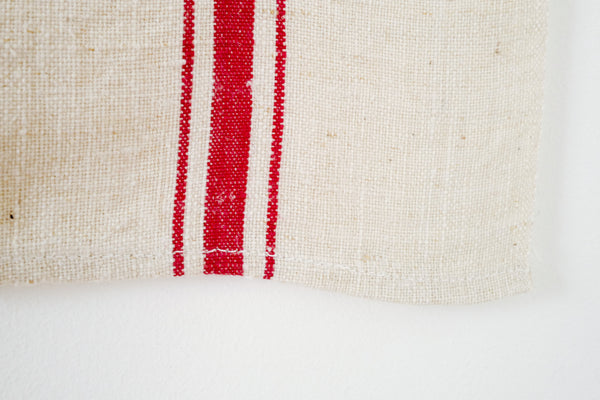 Vintage Linen Tea Towel with Initial MH