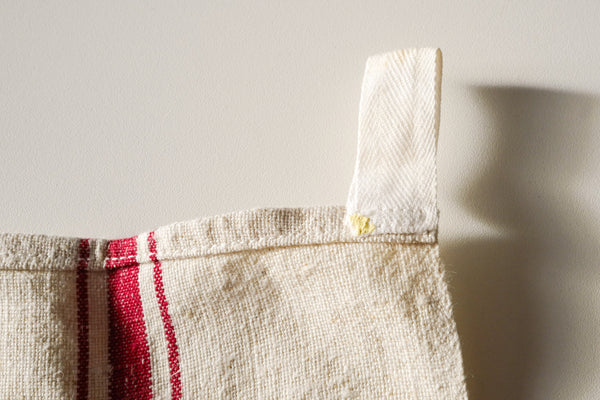 Vintage Linen Tea Towel with Initial MH