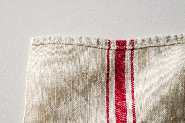 Vintage Linen Tea Towel with Initial MH