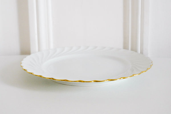 Swirl Gold Rimmed Dessert Plate