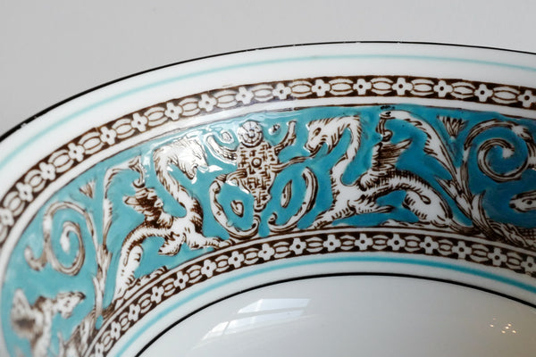 Florentine Turquoise Soup Bowl & Saucer Set