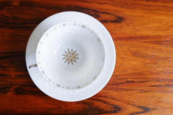 Black and Gold Cup & Saucer Set