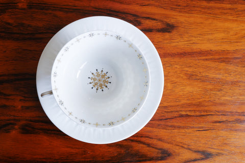 Black and Gold Cup & Saucer Set
