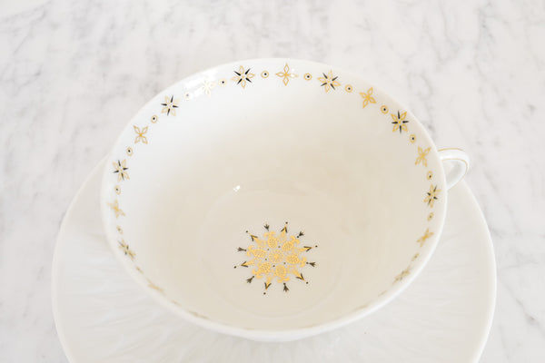 Black and Gold Cup & Saucer Set