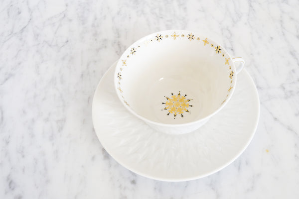 Black and Gold Cup & Saucer Set