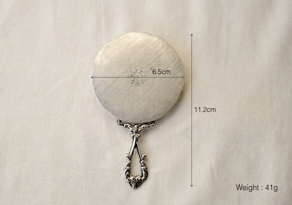 Italian 800 Silver Hand Mirror