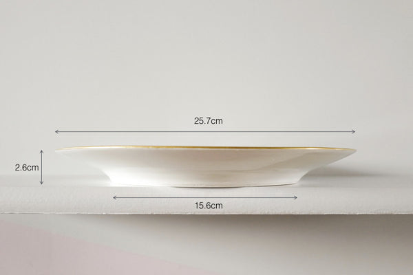 Incrustation Gold Rimmed Dinner Plate