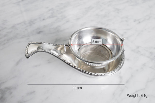 Silver Plated Boat Swing Tea Strainer