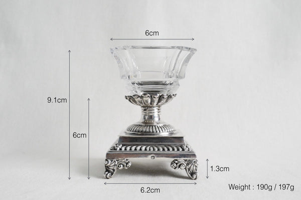 Silver & Crystal Serving bowl (Set of 2)
