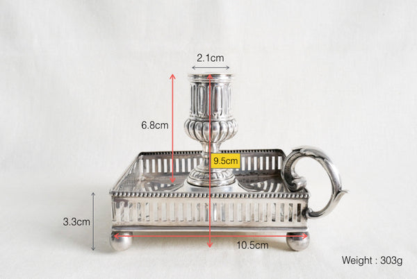 Silver Plated Square Candle Holder