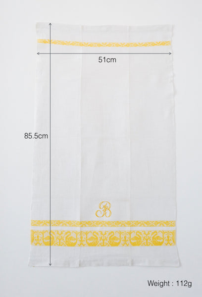 French Cotton Tea Towel with Initial B