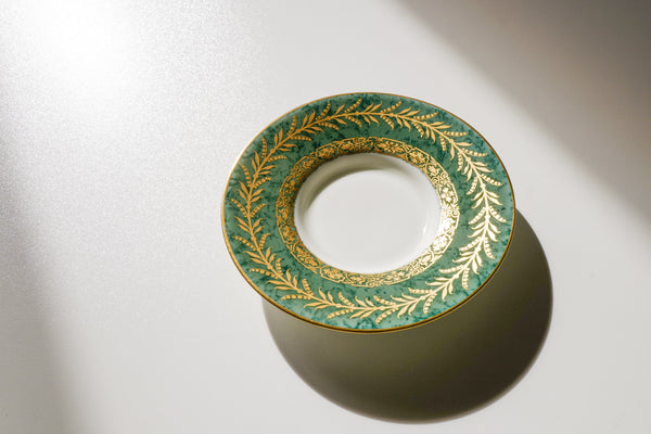 Green Marble Coffee Cup & Saucer